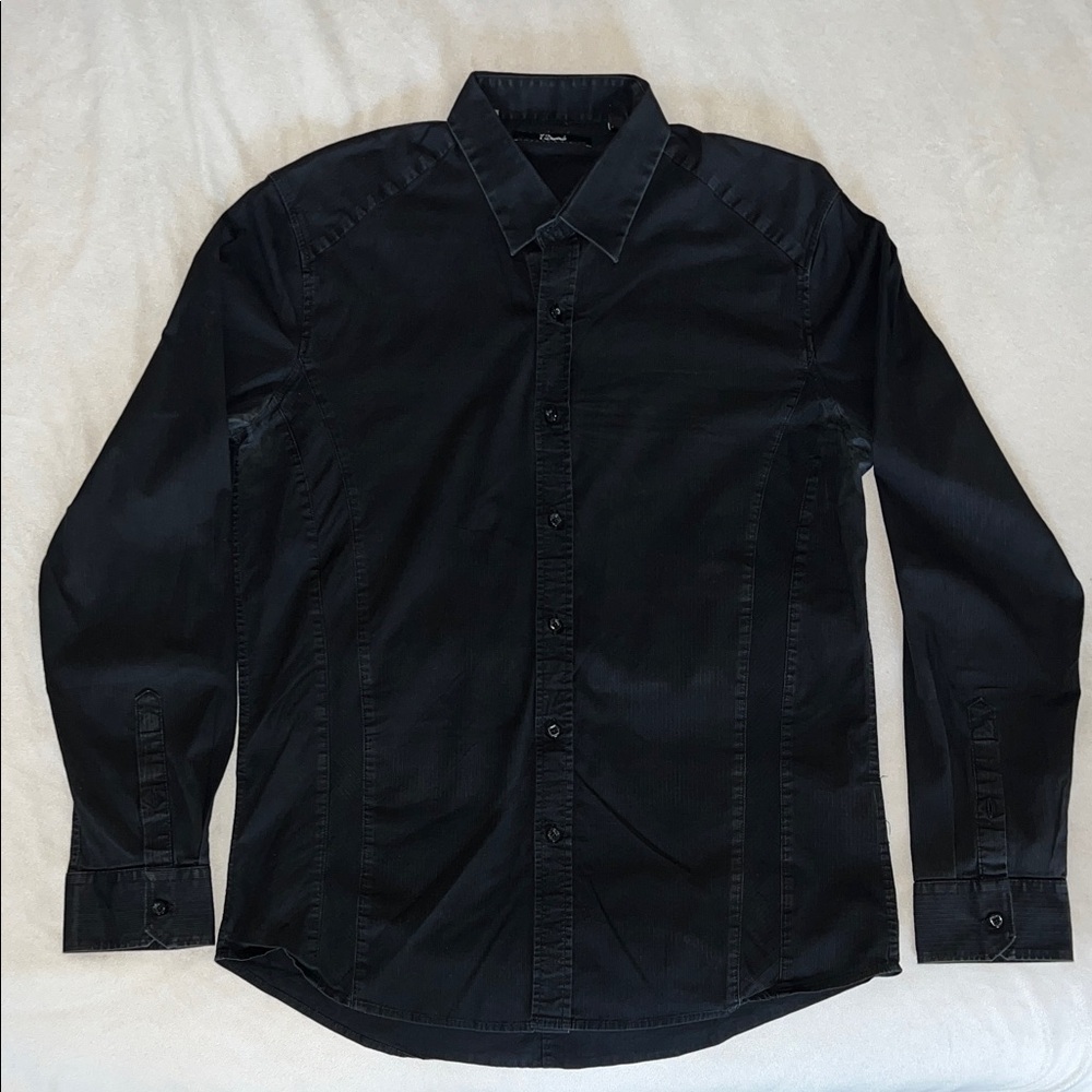 7 Diamonds Classic Black Dress Shirt